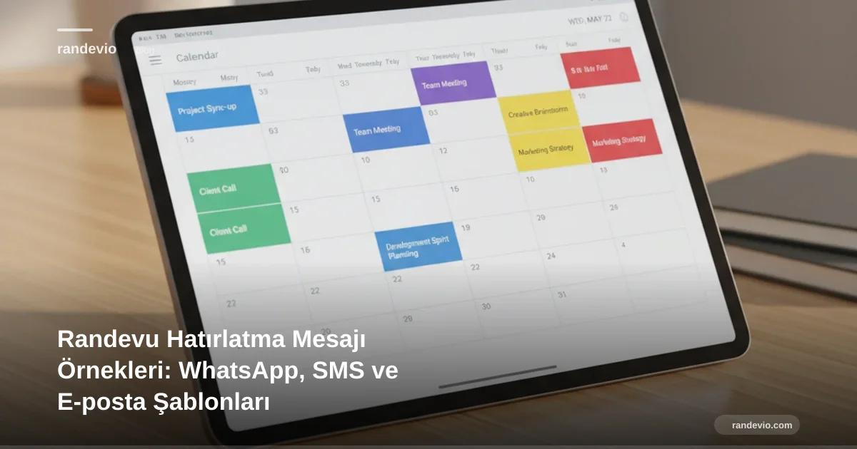 Randevu Hatırlatma Mesajı Örnekleri: WhatsApp, SMS ve E-posta Şablonları